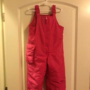 London Fog Zip Up Snow Bibs Overalls Girls Hot Pink Size 8